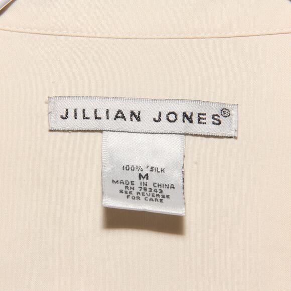 Jillian Jones Silk Button up Blouse Top Size Medium - Picture 2 of 5